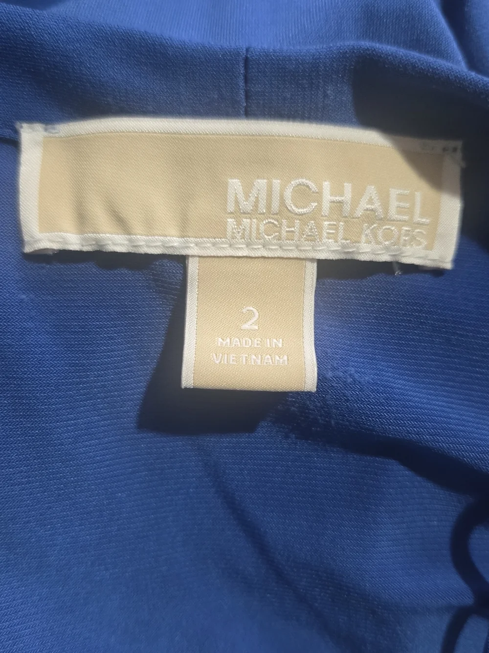 Michael Kors Cobalt Blue Wrap-Style High-Low Maxi Dress